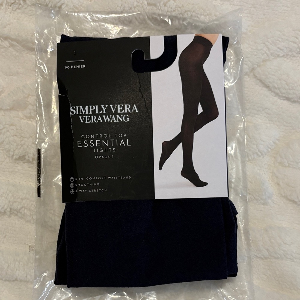 NWT women’s Vera wang control top tights. Color navy.